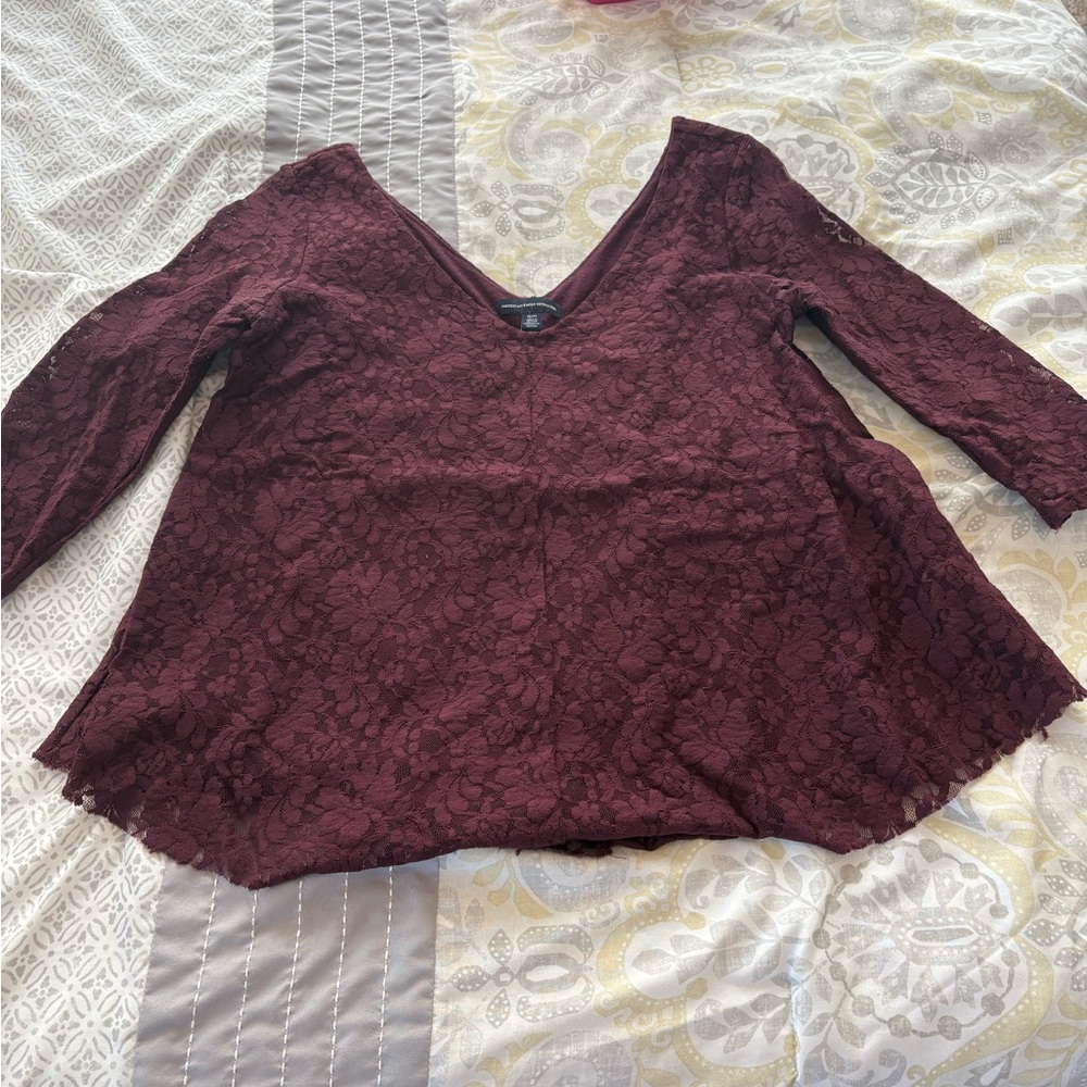 American Eagle purple top